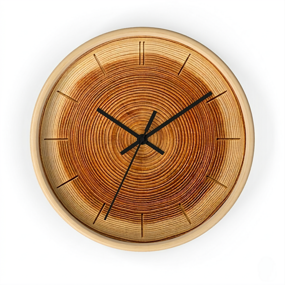 Pristine tree-ring clock face detail